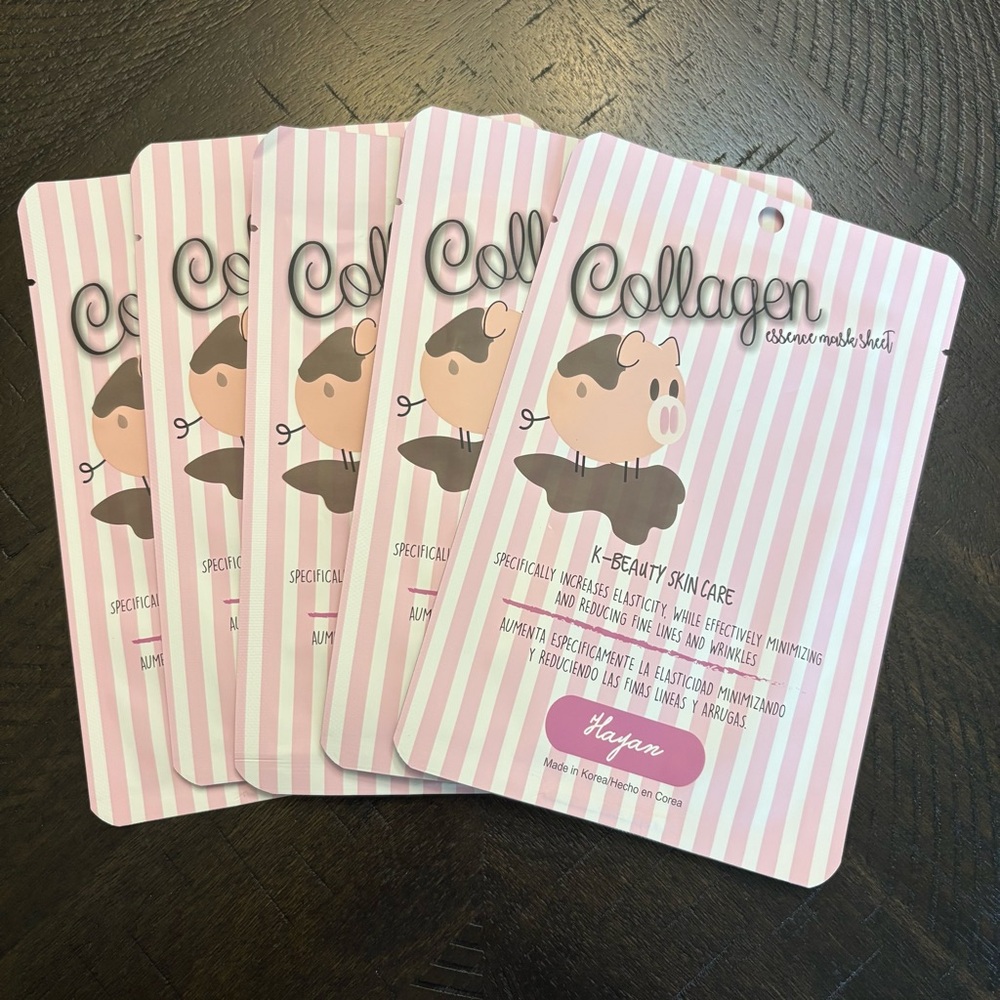 Hayan Collagen Essence Mask Sheet K-Beauty
Skin Care (5 Pack) Made in Korea